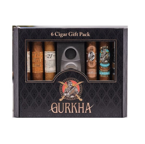 Gurkha - 6 Cigar Sampler Pack with Cutter