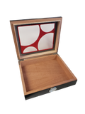 20 Count Humidor - Black - Glass Top