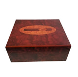 30 Count Humidor - Brown with Cigar Print