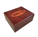 30 Count Humidor - Brown with Cigar Print