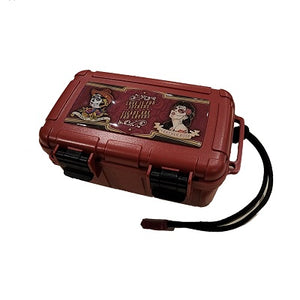 Deadwood Travel Humidor - 10 Small Cigars - Red