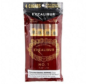Hoyo de Monterrey - Excalibur No 1 4-Cigar Sampler Pack - 7.25 x 54 Churchill