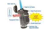 XIKAR Tech Lighter - Triple Torch - Clear