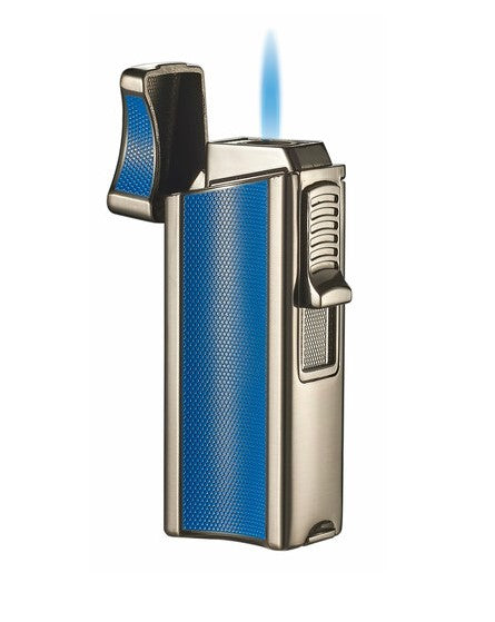 Visol - Ridge Single Flame Torch Lighter with Cigar Rest - Blue