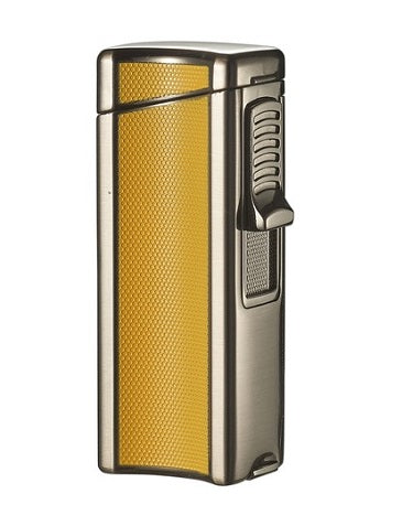 Visol - Ridge Single Flame Torch Lighter with Cigar Rest - Yellow