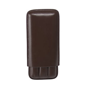 3 Cigars Leather Holder - Brown